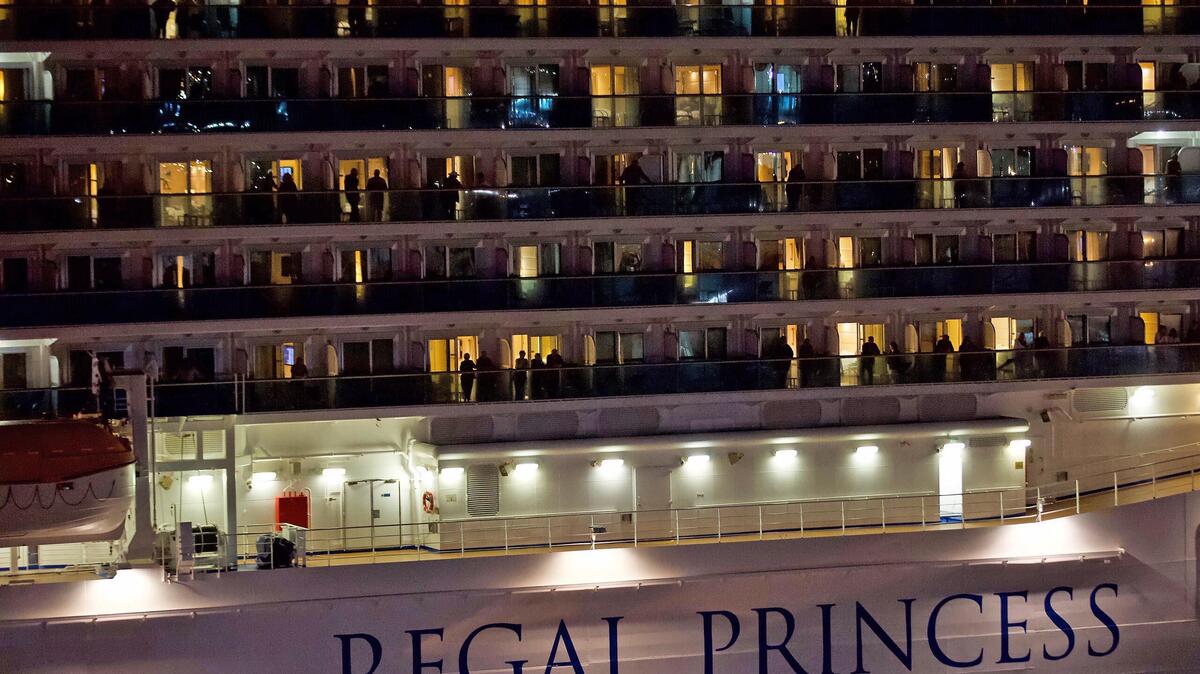 The Regal Princess cruise ship docked at Terminal 2 in Port Everglades after returning and docking to the Port at 10am on Sunday, March 8, 2020. A Princess Cruises’ crew member who went overboard from the Regal Princess died on Monday, July 13, 2026, according to a cruise line spokesperson.